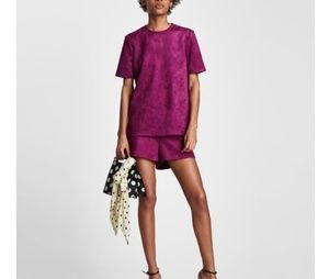 ZARA FAUX SUEDE SHORTS